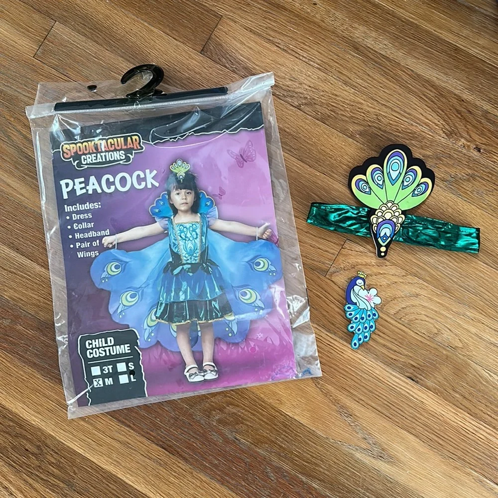 Peacock Dress with Wings
